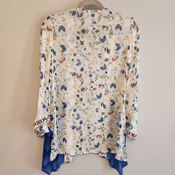 Soft Surroundings Floral Embroidered Kimono Size XS - Picture 9 of 11